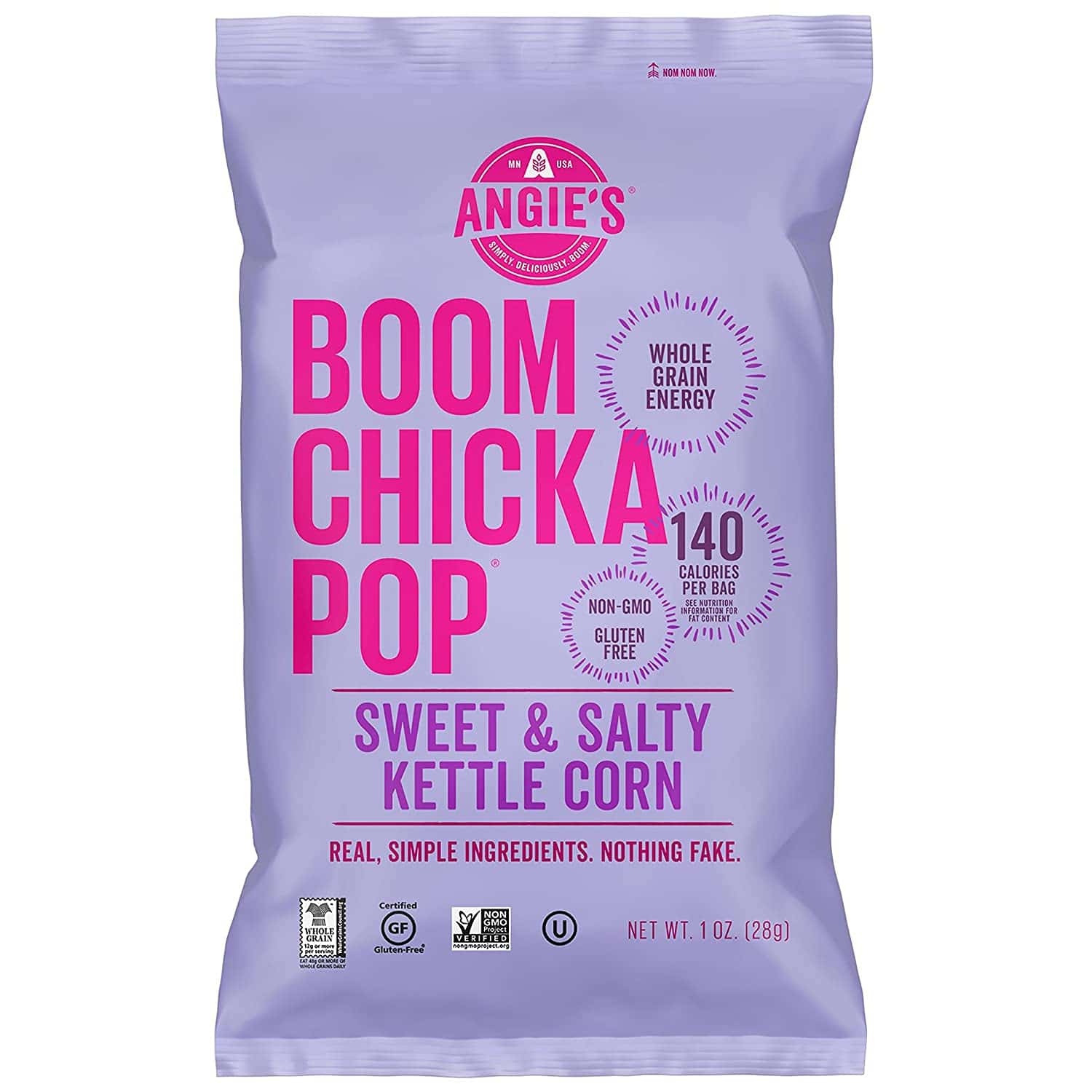Angie's BOOMCHICKAPOP Gluten-Free Sweet and Salty Kettle Corn Popcorn vegan snack review